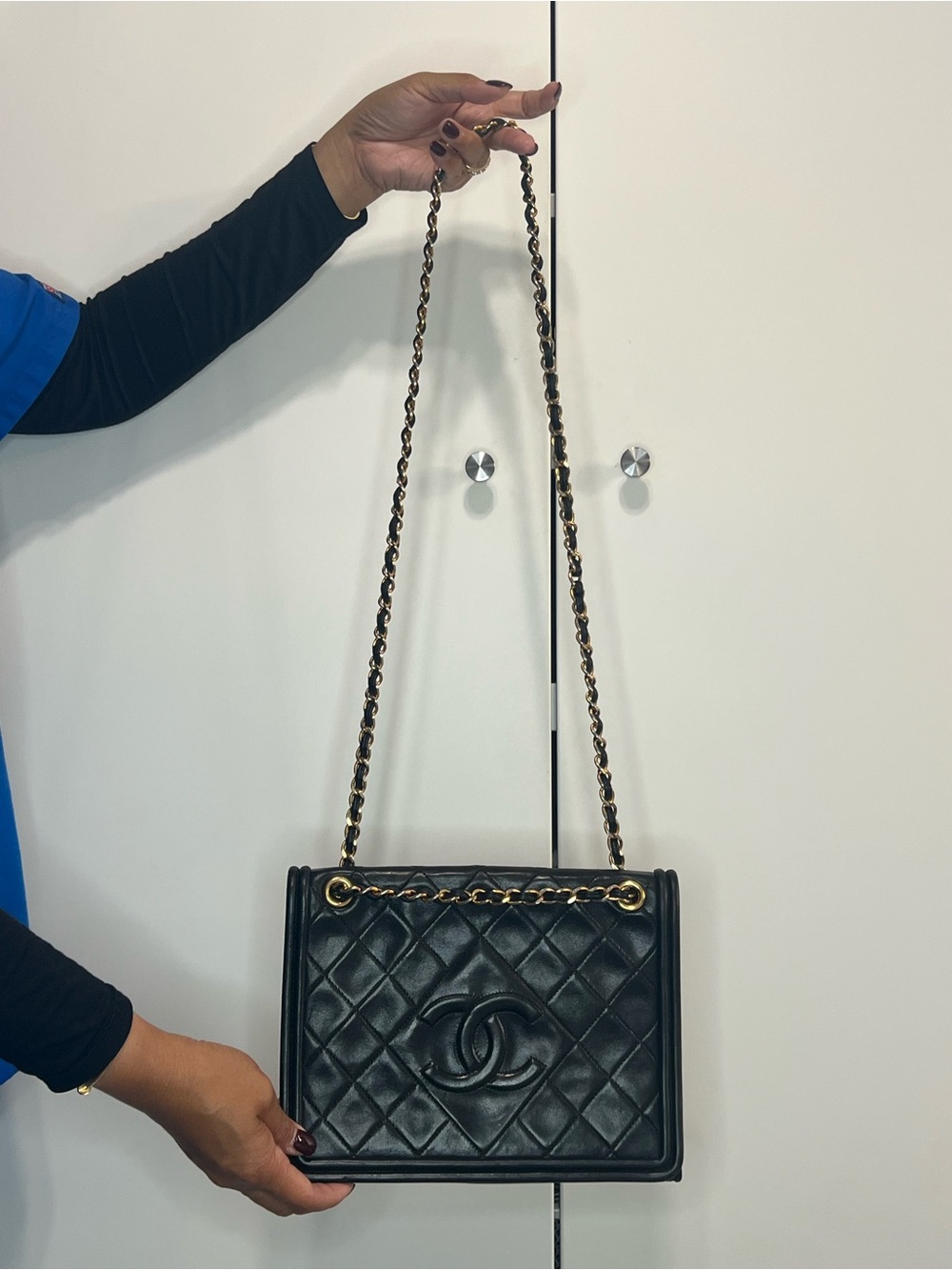 Chanel Gold Chain Matelasse Lambskin Shoulder Bag - Picture 5 of 16